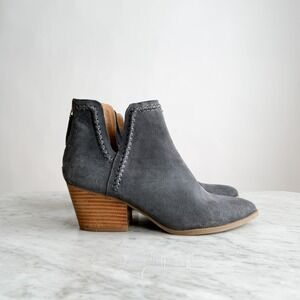 Dolce Vita Dylan gray suede high heel ankle boots size 8‎